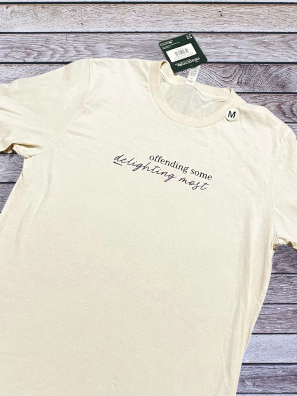 NEW Profound Sass Women’s Cream Graphic Tee - Offending some delighting most